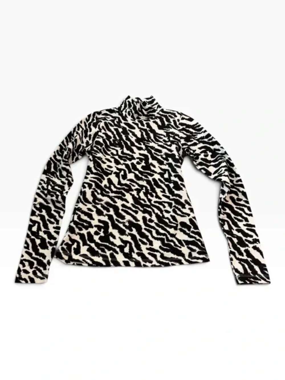 Maeve Anthropologie animal print turtleneck long sleeve size XXS